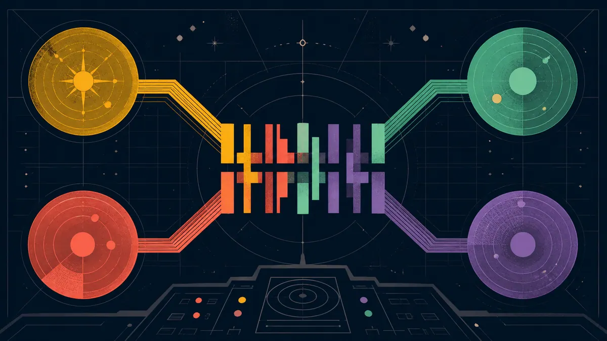 Original cover illustration for Chroma Sync