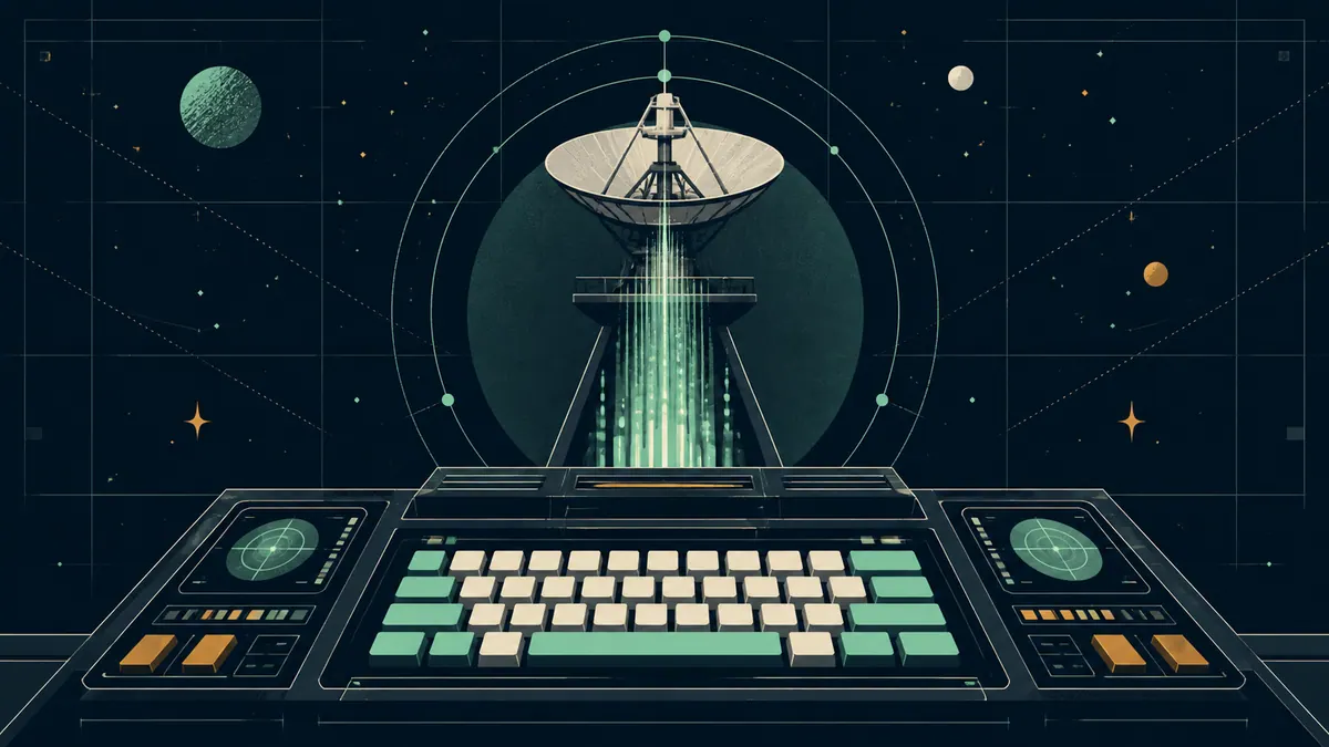 Original cover illustration for Typing Uplink
